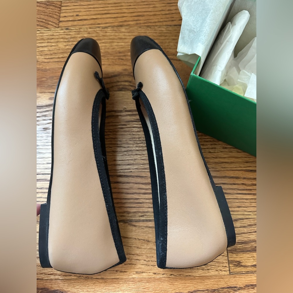 Zoe cap toe ballet flats in leather - Picture 8 of 9